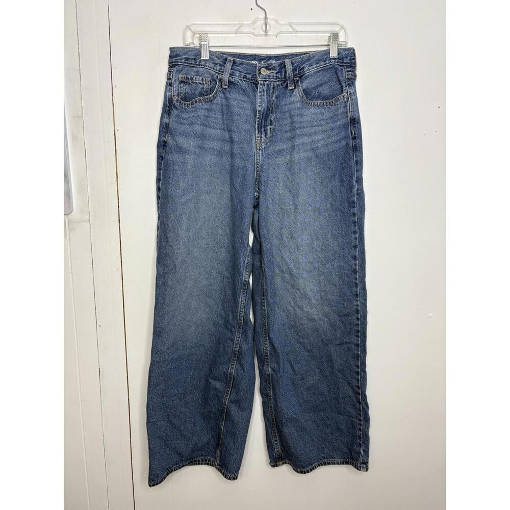 Old Navy Jeans Womens 8 Mid Rise Wow Wide Leg Baggy Modern Skater Casual Office